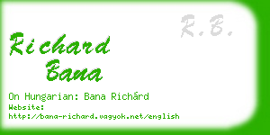 richard bana business card